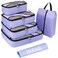 BAGAIL 6 Set Packing CubesTravel Luggage Packing Organizers5setLaundry bag Lavender