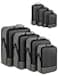SDGFUI 4 PCS Set Compression Packing Cubes for Travel Lightweight Packaging Organizer Bags for Carry On Space Saving Travel Essentials Cubes for Suitcase Backpack Grey