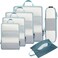 BAGAIL 6 Set Ultralight Compression Packing Cubes Packing Organizer for Travel Accessories Luggage Suitcase Backpack40D FullMesh Dusty Blue