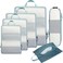 BAGAIL 6 Set Ultralight Compression Packing Cubes Packing Organizer for Travel Accessories Luggage Suitcase Backpack40D FullMesh Dusty Blue