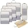 BAGAIL 6 Set Ultralight Compression Packing Cubes Packing Organizer for Travel Accessories Luggage Suitcase Backpack40D FullMesh Beige