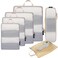 BAGAIL 6 Set Ultralight Compression Packing Cubes Packing Organizer for Travel Accessories Luggage Suitcase Backpack40D FullMesh Beige