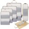 BAGAIL 6 Set Ultralight Compression Packing Cubes Packing Organizer for Travel Accessories Luggage Suitcase Backpack40D FullMesh Beige