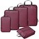 BAGAIL 5 Set Ultralight Compression Packing Cubes Travel Accessories Expandable Packing OrganizersBurgundy