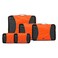 GOX Premium 5Piece Packing Cubes Set for Travel Lightweight Durable Luggage Organizer Bags with Double Zipper Mesh Top 1 Large 2 Medium 2 Small Nylon SpaceSaving Suitcase Storage Orange