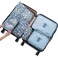 Fxkoolr 7 Set Packing Cubes Travel Luggage Packing Organizers for Suitcase Blue Flower
