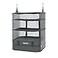 TABITORA Portable Hanging Travel Shelves Bag Packing Cube Organizer Suitcase Storage Large Capacity Grey XL