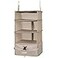 TABITORA Portable Hanging Travel Shelves Bag Packing Cube Organizer Suitcase Storage Large Capacity Beige L