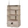TABITORA Portable Hanging Travel Shelves Bag Packing Cube Organizer Suitcase Storage Large Capacity Beige L