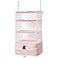 TABITORA Travel Luggage Organizer and Packing Cube Space Saver with Built in Hanging Shelves and Laundry Storage Compartment Pink XL