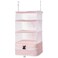 TABITORA Travel Luggage Organizer and Packing Cube Space Saver with Built in Hanging Shelves and Laundry Storage Compartment Pink XL