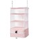 TABITORA Travel Luggage Organizer and Packing Cube Space Saver with Built in Hanging Shelves and Laundry Storage Compartment Pink XL