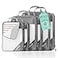 NICOSHOW 6 Set Compression Packing Cubes for Travel Compressible Lightweight and SpaceSaving Packing Cubes Travel Essentials for Women Grey