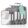 NICOSHOW 6 Set Compression Packing Cubes for Travel Compressible Lightweight and SpaceSaving Packing Cubes Travel Essentials for Women Grey