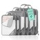 NICOSHOW 6 Set Compression Packing Cubes for Travel Compressible Lightweight and SpaceSaving Packing Cubes Travel Essentials for Women Grey