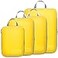 Cambond Compression Packing Cubes for Travel 4 Pack Expandable Luggage Packing Organizers Travel Essentials Accessories Bags Compression Cubes Space Saver for Carry on Suitcases Yellow