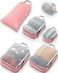 TRIPPED Travel Gear Large Packing Cube Set with See Through Mesh Compression Packing Cubes Travel Organizers by Dusty Rose