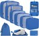 BAGAIL 10 Set Packing Cubes Various Sizes Packing Organizer for Travel Accessories Luggage Carry On SuitcaseBlue