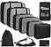 BAGAIL 10 Set Packing Cubes Various Sizes Packing Organizer for Travel Accessories Luggage Carry On SuitcaseBlack