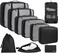 BAGAIL 10 Set Packing Cubes Various Sizes Packing Organizer for Travel Accessories Luggage Carry On SuitcaseBlack