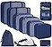 BAGAIL 10 Set Packing Cubes Various Sizes Packing Organizer for Travel Accessories Luggage Carry On SuitcaseNavy