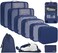 BAGAIL 10 Set Packing Cubes Various Sizes Packing Organizer for Travel Accessories Luggage Carry On SuitcaseNavy