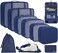 BAGAIL 10 Set Packing Cubes Various Sizes Packing Organizer for Travel Accessories Luggage Carry On SuitcaseNavy