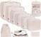 BAGAIL 10 Set Packing Cubes Various Sizes Packing Organizer for Travel Accessories Luggage Carry On SuitcaseCream
