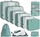 BAGAIL 10 Set Packing Cubes Various Sizes Packing Organizer for Travel Accessories Luggage Carry On SuitcaseDusty Blue
