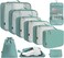 BAGAIL 10 Set Packing Cubes Various Sizes Packing Organizer for Travel Accessories Luggage Carry On SuitcaseDusty Blue