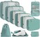 BAGAIL 10 Set Packing Cubes Various Sizes Packing Organizer for Travel Accessories Luggage Carry On SuitcaseDusty Blue