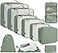 BAGAIL 10 Set Packing Cubes Various Sizes Packing Organizer for Travel Accessories Luggage Carry On SuitcaseMatcha Green