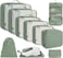 BAGAIL 10 Set Packing Cubes Various Sizes Packing Organizer for Travel Accessories Luggage Carry On SuitcaseMatcha Green