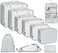 BAGAIL 10 Set Packing Cubes Various Sizes Packing Organizer for Travel Accessories Luggage Carry On SuitcaseLight Grey