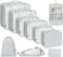 BAGAIL 10 Set Packing Cubes Various Sizes Packing Organizer for Travel Accessories Luggage Carry On SuitcaseLight Grey