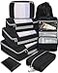 BAGAIL 8 Set Packing Cubes Various Sizes Packing Organizer for Travel Accessories Luggage Carry On SuitcaseBlack