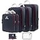 PFEYRPK Ultralight Compression Packing Cubes for TravelExpandable Packing Organizers for carry on Suitcase With Clear Toiletries Bag and Backpack Bag 7 Set