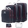 PFEYRPK Ultralight Compression Packing Cubes for TravelExpandable Packing Organizers for carry on Suitcase With Clear Toiletries Bag and Backpack Bag 7 Set