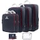 PFEYRPK Ultralight Compression Packing Cubes for TravelExpandable Packing Organizers for carry on Suitcase With Clear Toiletries Bag and Backpack Bag 7 Set