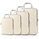 Gonex Compression Packing Cubes 4pcs Expandable Storage Travel Luggage Bags Organizers Cream
