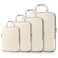 Gonex Compression Packing Cubes 4pcs Expandable Storage Travel Luggage Bags Organizers Cream