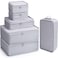 Mossio Suitcase Organizer 6 Pack Travel Essential for Clothes Cosmetics Toiletries Grey