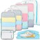 PFEYRPK Compression Packing Cubes for SuitcaseExpandable Packing Cubes Compression for Travel 7 Set with Clear Toiletries Shoe Bag and Backpack Bag Organizer Cubes for Travel Essentials
