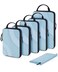 BAGSMART Compression Packing Cubes for Travel 6 Set Travel Packing Cubes for Suitcases Compression Suitcase Organizers Bag Set Lightweight Packing Organizers Sky Blue