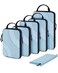 BAGSMART Compression Packing Cubes for Travel 6 Set Travel Packing Cubes for Suitcases Compression Suitcase Organizers Bag Set Lightweight Packing Organizers Sky Blue