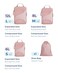 BAGSMART Compression Packing Cubes 6 Set Travel Packing Cubes for Suitcases Compression Suitcase Organizers with Shoe Bag Baby Pink