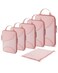 BAGSMART Compression Packing Cubes 6 Set Travel Packing Cubes for Suitcases Compression Suitcase Organizers with Shoe Bag Baby Pink