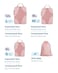 BAGSMART Compression Packing Cubes for Travel Compressible Luggage Organizer for Cruise Ship Lightweight Travel Essentials 6Pack 1L2M2S1Shoe Bag Pink
