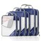NICOSHOW 6 Set Compression Packing Cubes for Travel Compressible Lightweight and SpaceSaving Packing Cubes Travel Essentials for Women Navy
