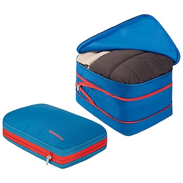 Bee Nesting BeeNesting Compression Packing Cubes 2 Set for Travel Suitcase Organizer Accessories with Shoes Bag ML 9L15LBlackRed